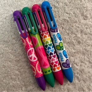 OOLY Peace & Heart Designs 6-in-1 Prism Pen Bundle of 4